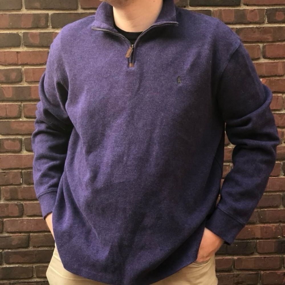 Vintage Polo Ralph Lauren Men’s Quarter Zip in purple size XL